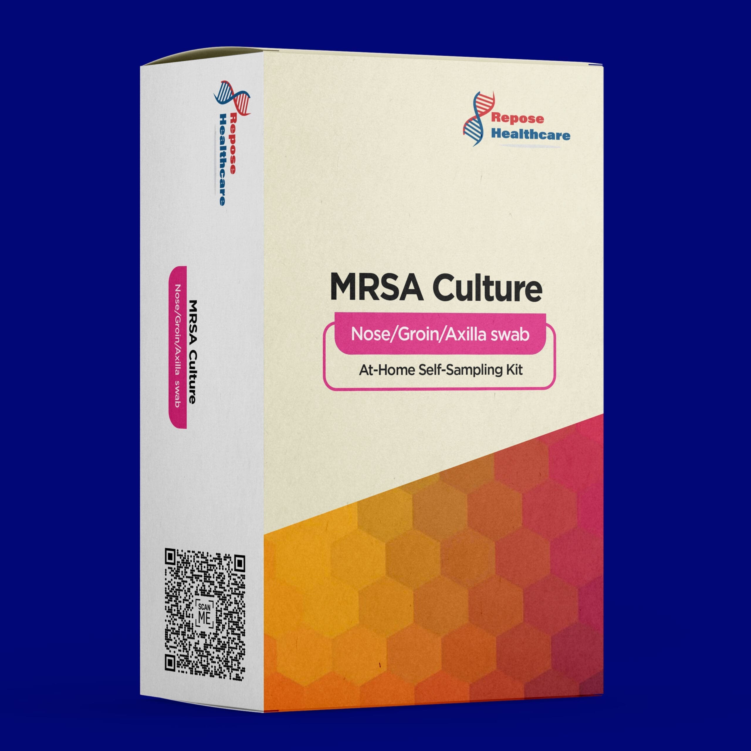 a white box with a colorful design